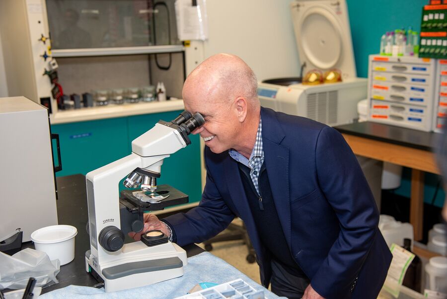 Scott Hamilton at CARES Foundation research lab